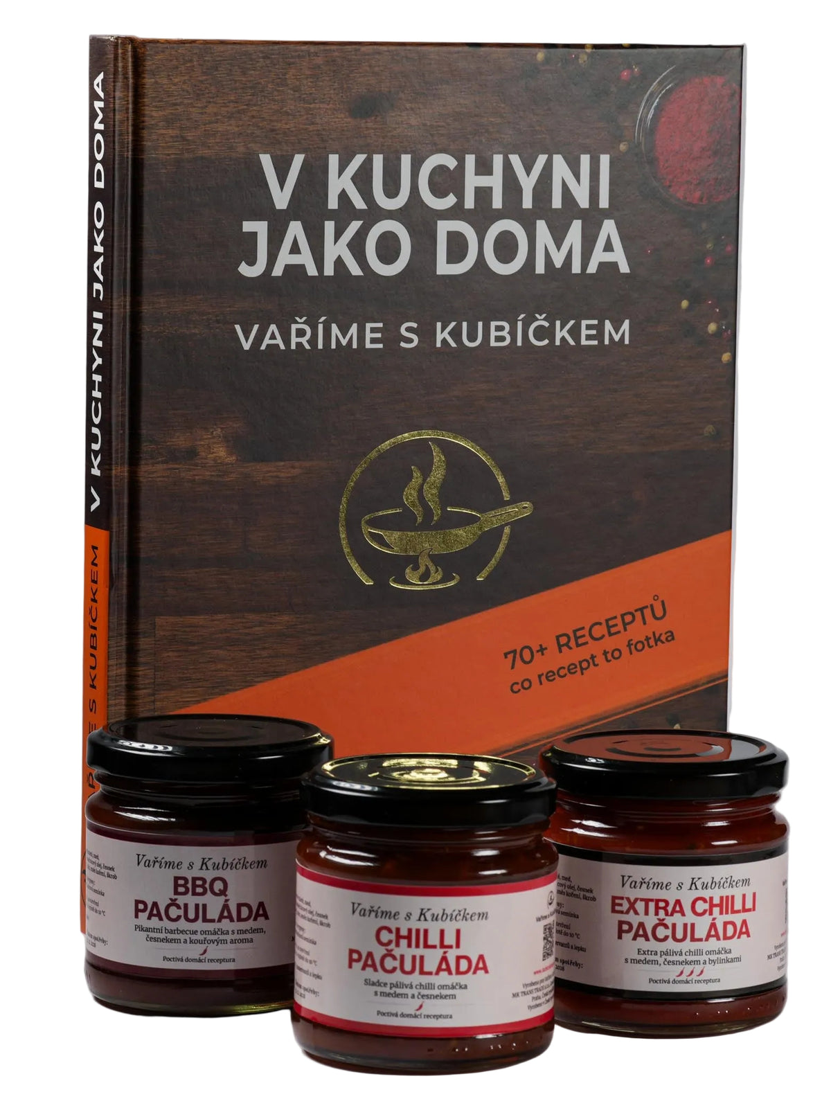 Kuchařka V kuchyni jako doma + všechny 3 Kubíčkovy Pačulády